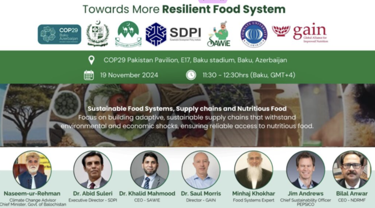 SAWiE to Present at COP29 Azerbaijan: Advancing Resilient Food Systems